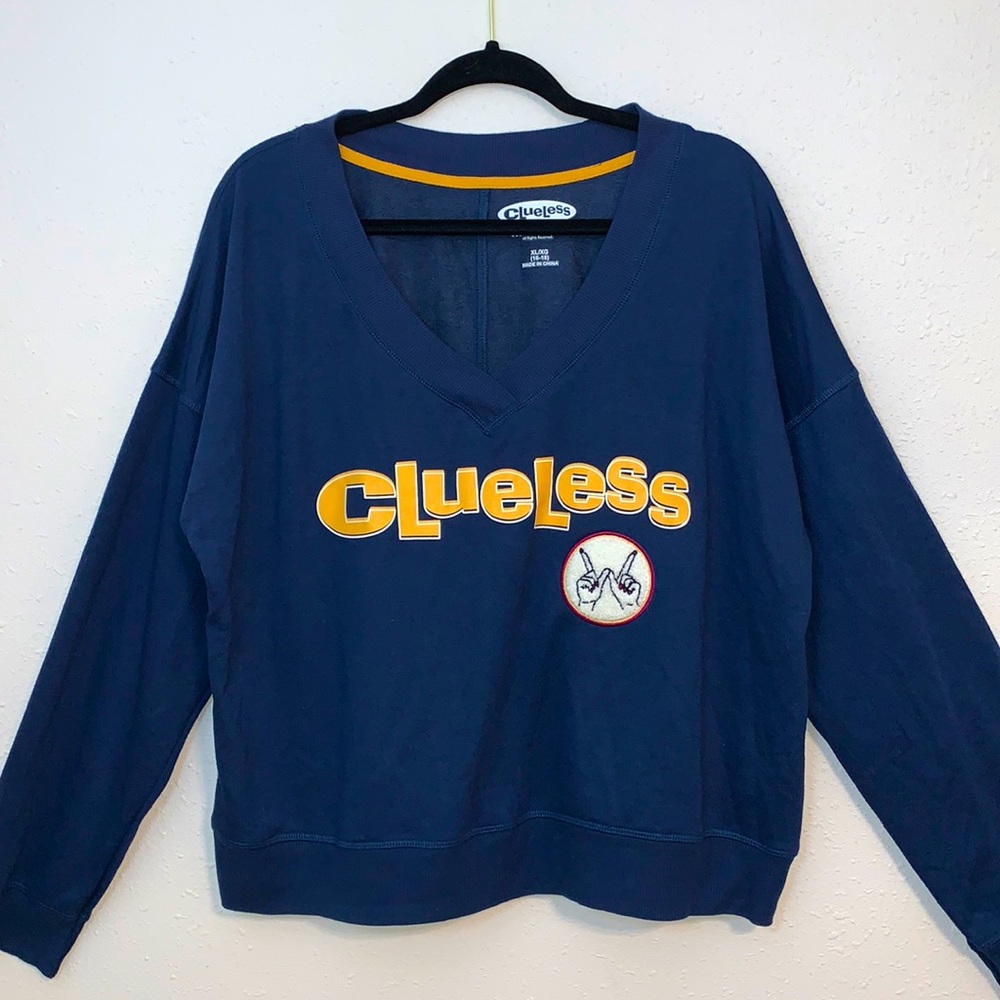 Clueless - V-Neck, Off Shoulder Sweater, SZ XL